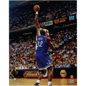 Hakeem Olajuwon Houston Rockets Autographed 16" x 20" Jump Shot Over Shaquille O'Neal Photograph