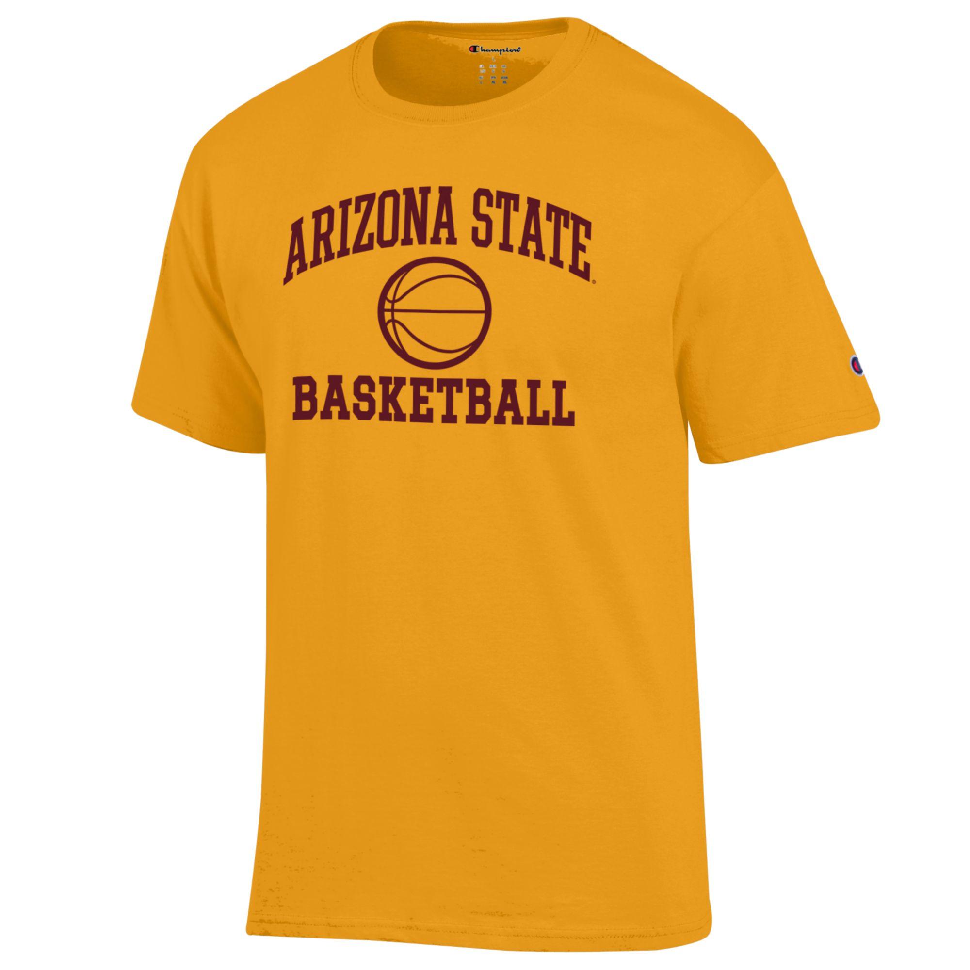 Men's Champion Gold Arizona State Sun Devils Basketball Icon T-Shirt - Image 6