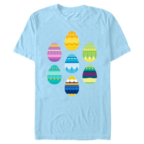 Men's Mad Engine  Light Blue Disney Princess Easter Egg Jumble Graphic T-Shirt