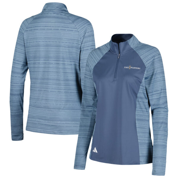 Women's adidas Navy/Blue THE PLAYERS Ultimate365 Raglan Quarter-Zip Top - Image 6