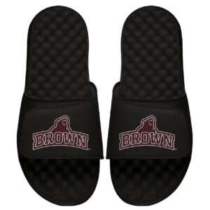 Youth ISlide Black Brown Bears Stacked Bear Logo Slide Sandals