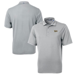 Men's Cutter & Buck  Gray Vanderbilt Commodores Vault DryTec Virtue Eco Pique Recycled Polo