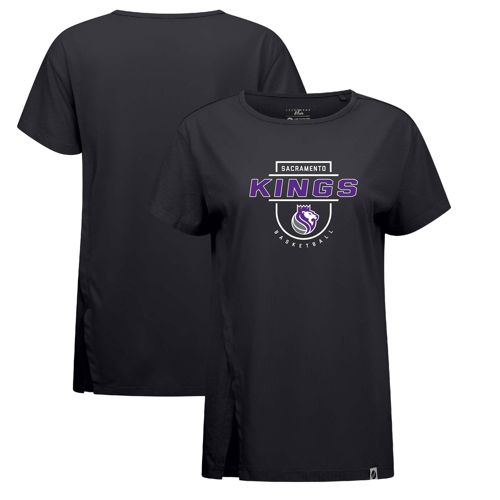 Women's Levelwear Black Sacramento Kings Influx In The Key T-Shirt - Image 2