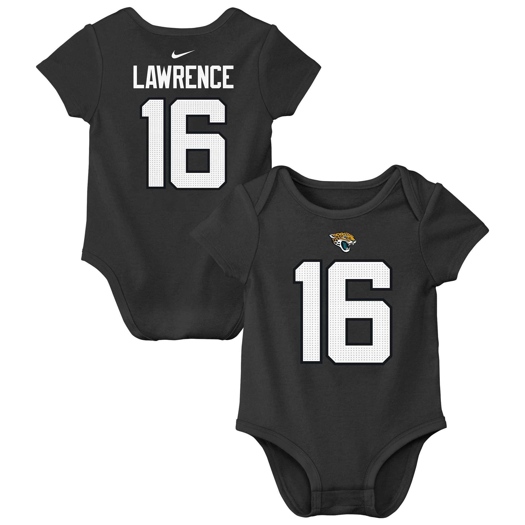 Infant Nike Trevor Lawrence Black Jacksonville Jaguars Player Name & Number Bodysuit