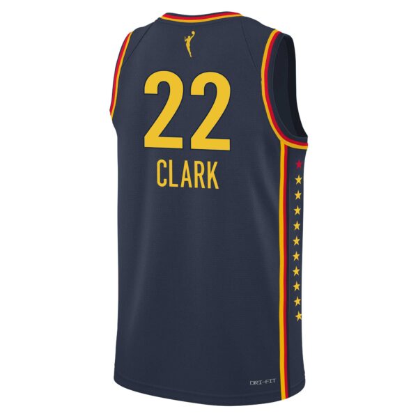 Youth Nike Caitlin Clark Navy Indiana Fever 2024 WNBA Draft Explorer Edition Victory Player Jersey - Image 8