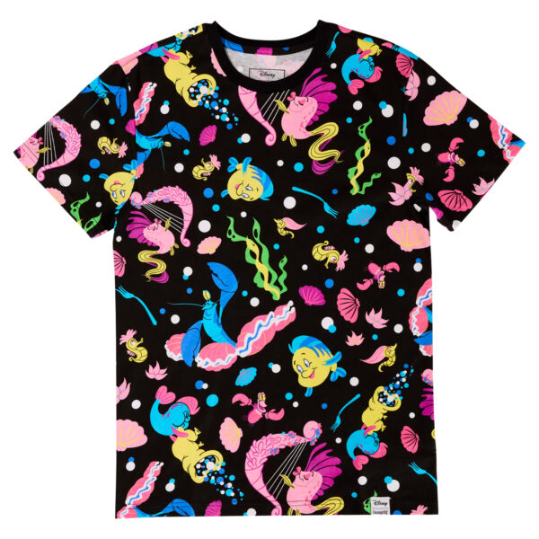 Unisex Loungefly Black The Little Mermaid 35th Anniversary Life Is The Bubbles T-Shirt