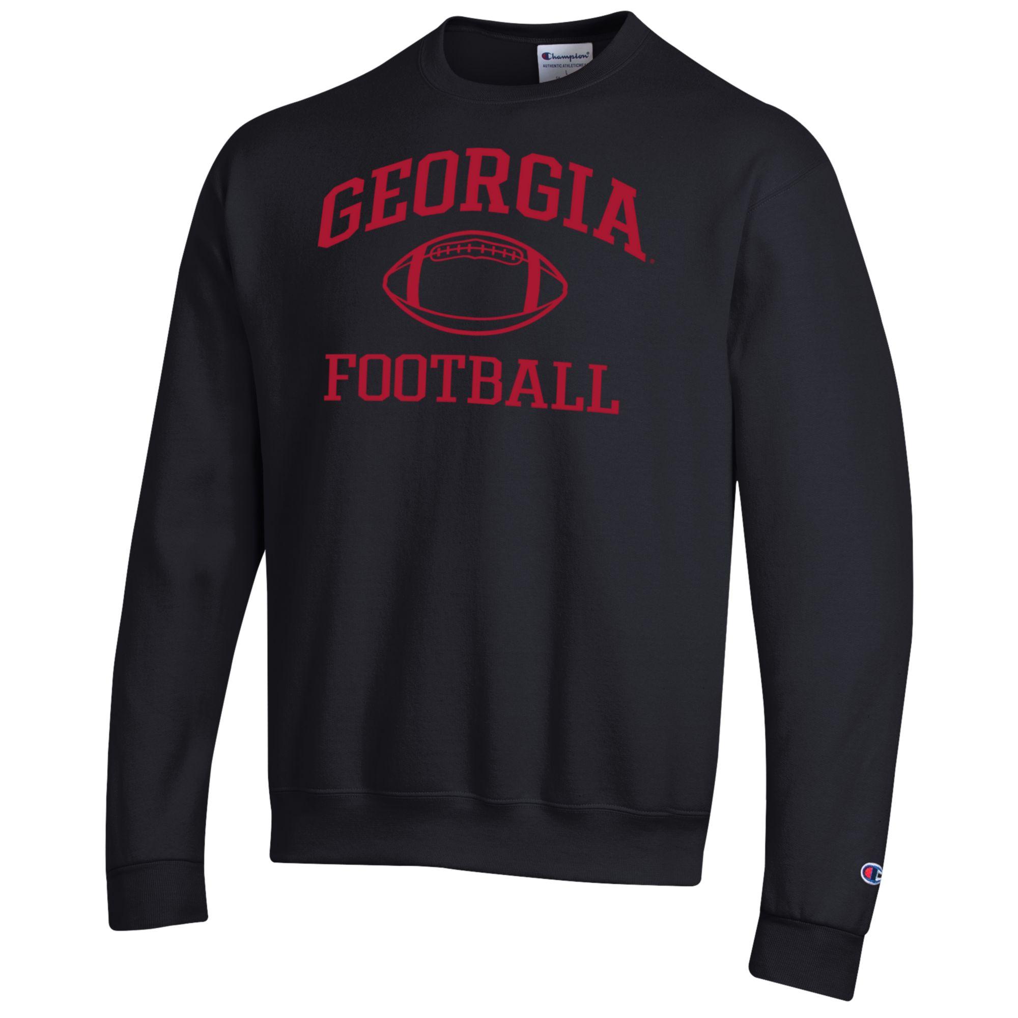 Men's Champion Black Georgia Bulldogs Football Icon Pullover Sweatshirt - Image 3