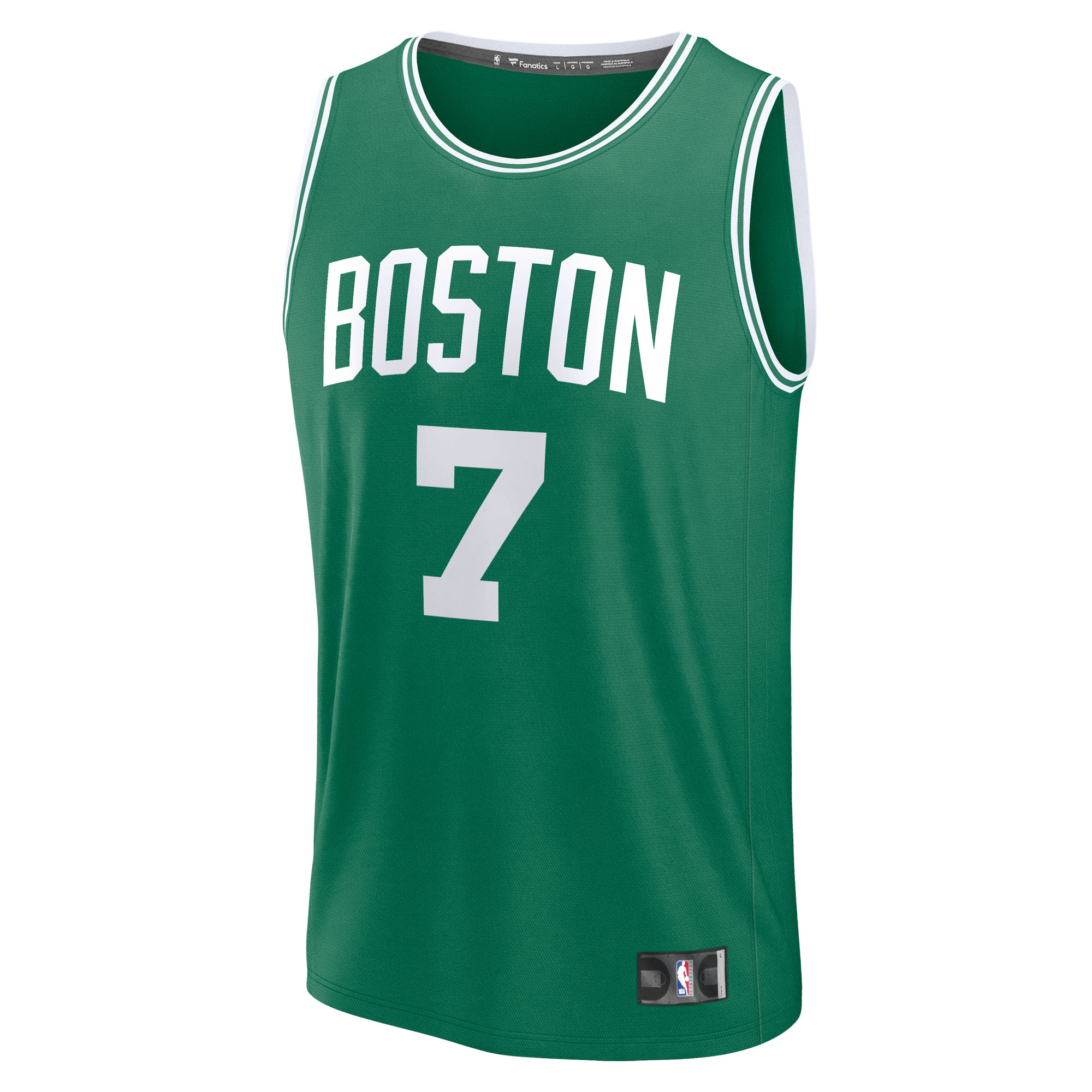 Youth Fanatics Jaylen Brown Kelly Green Boston Celtics Fast Break Replica Player Jersey - Icon Edition - Image 3