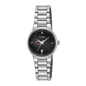 Women's Citizen Watch  Silver South Carolina Gamecocks Black Dial Stainless Steel Watch