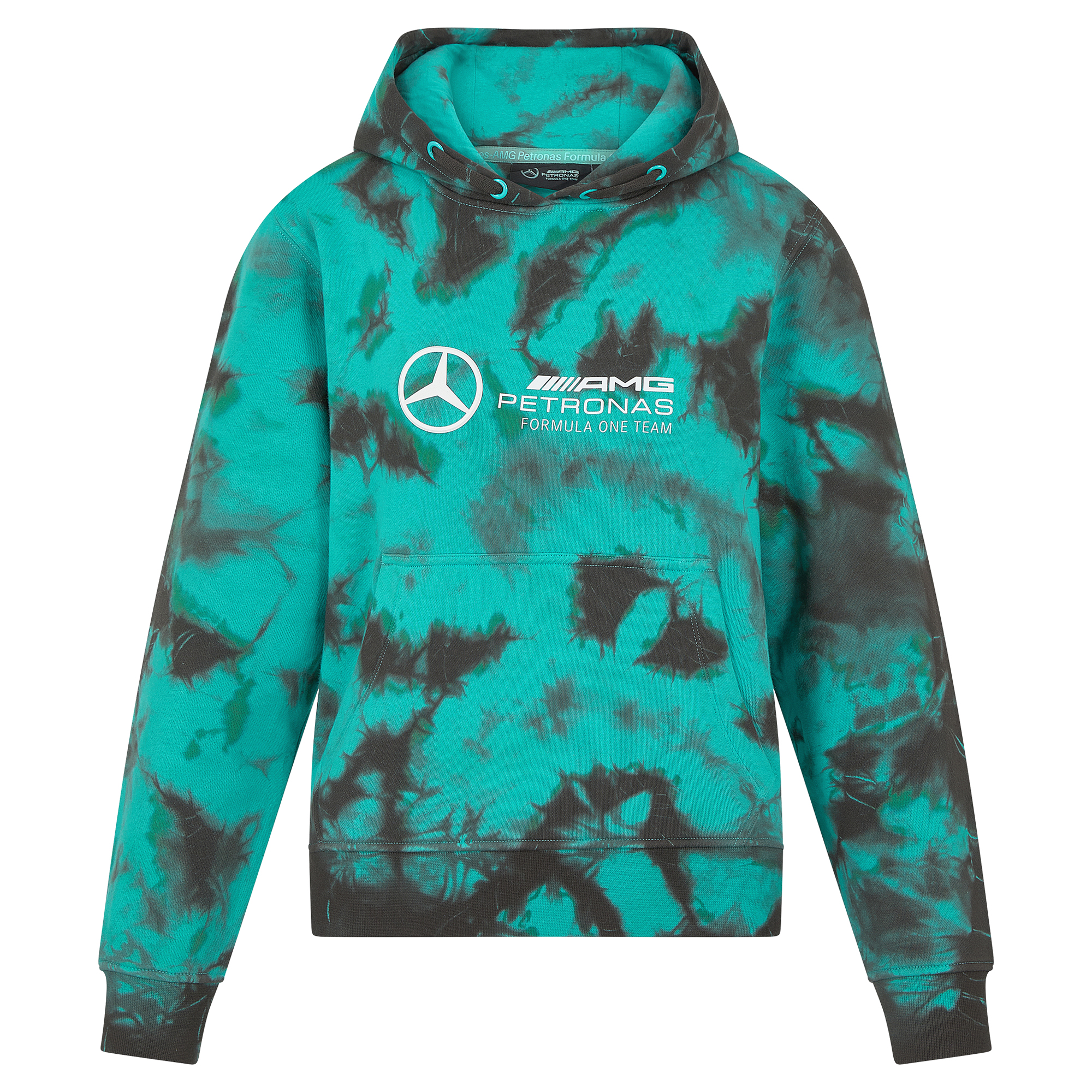 Women's Teal Mercedes-AMG Petronas F1 Team Tie-Dye Pullover Hoodie - Image 4