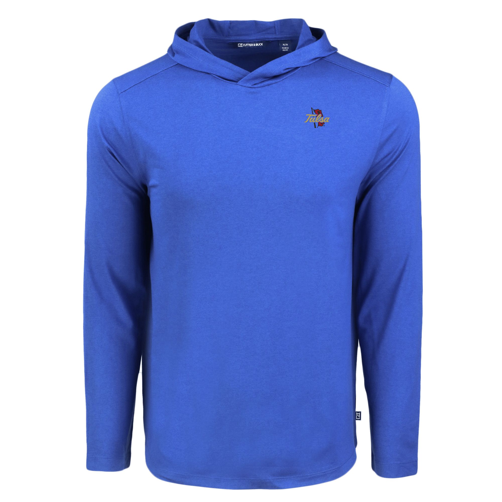 Men's Cutter & Buck Royal Tulsa Golden Hurricane Coastline Epic Comfort Eco Recycled Long Sleeve Hoodie T-Shirt - Image 6