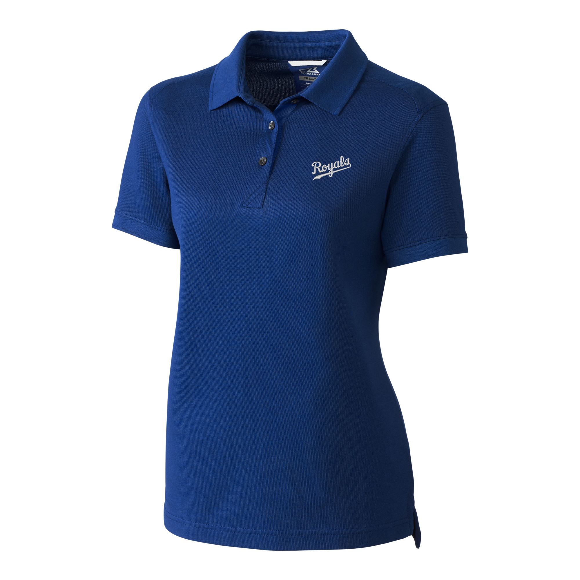 Women's Cutter & Buck Royal Kansas City Royals DryTec Advantage Tri-Blend Pique Polo - Image 6