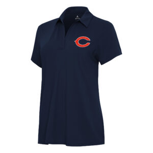 Women's Antigua  Navy Chicago Bears Era V-Neck Polo