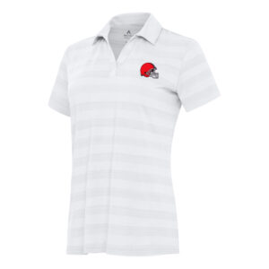 Women's Antigua  White Cleveland Browns Tunnel Polo
