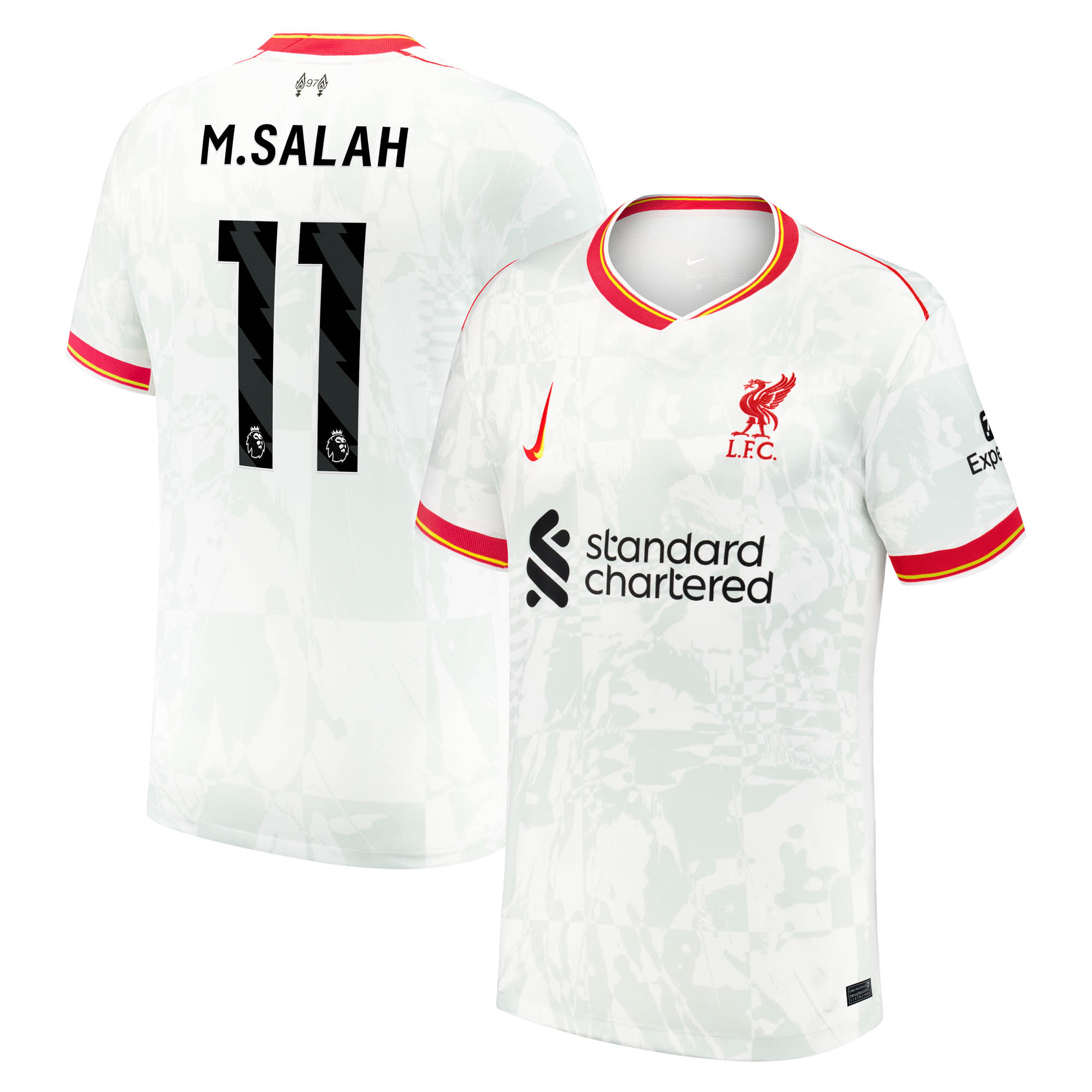 Youth Nike Mohamed Salah White Liverpool 2024/25 Third Replica Jersey