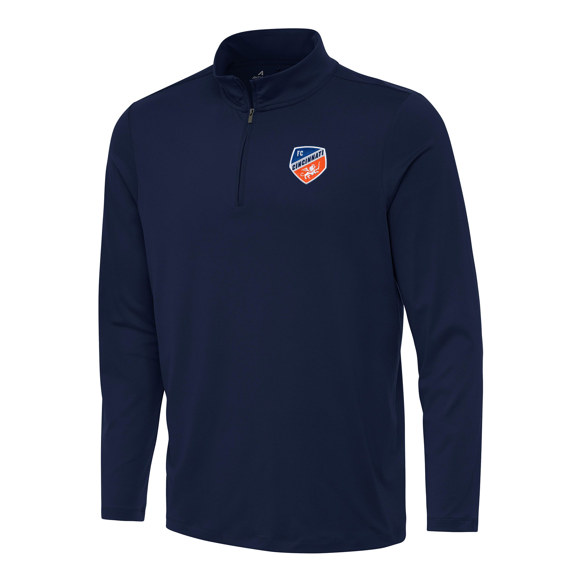 Men's Antigua Navy FC Cincinnati Reprocess Quarter-Zip Jacket