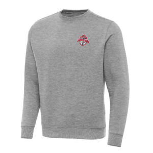 Men's Antigua Heather Gray Toronto FC Big & Tall Victory Pullover Sweatshirt