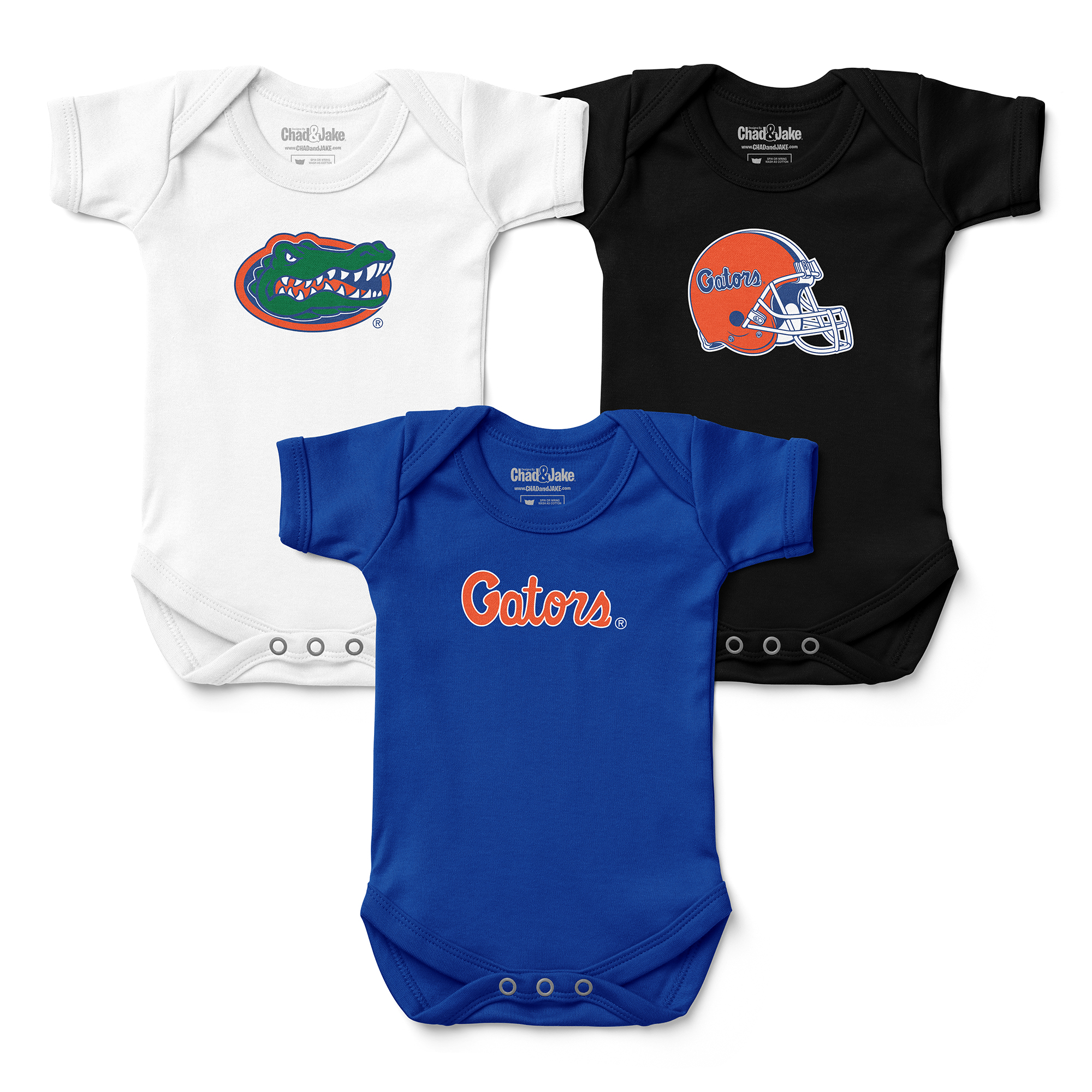 Newborn & Infant Chad & Jake Florida Gators 3-Pack Bodysuit Set