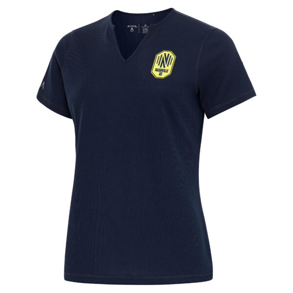 Women's Antigua Navy Nashville SC Traveler Notch Neck T-Shirt
