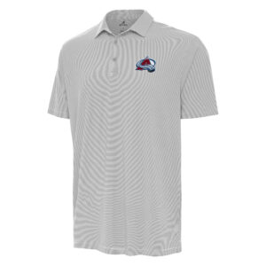 Men's Antigua Gray Colorado Avalanche Twine Polo