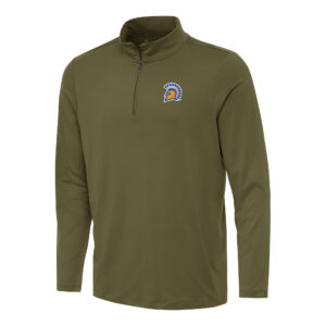 Men's Antigua Olive San Jose State Spartans Reprocess Quarter-Zip Top
