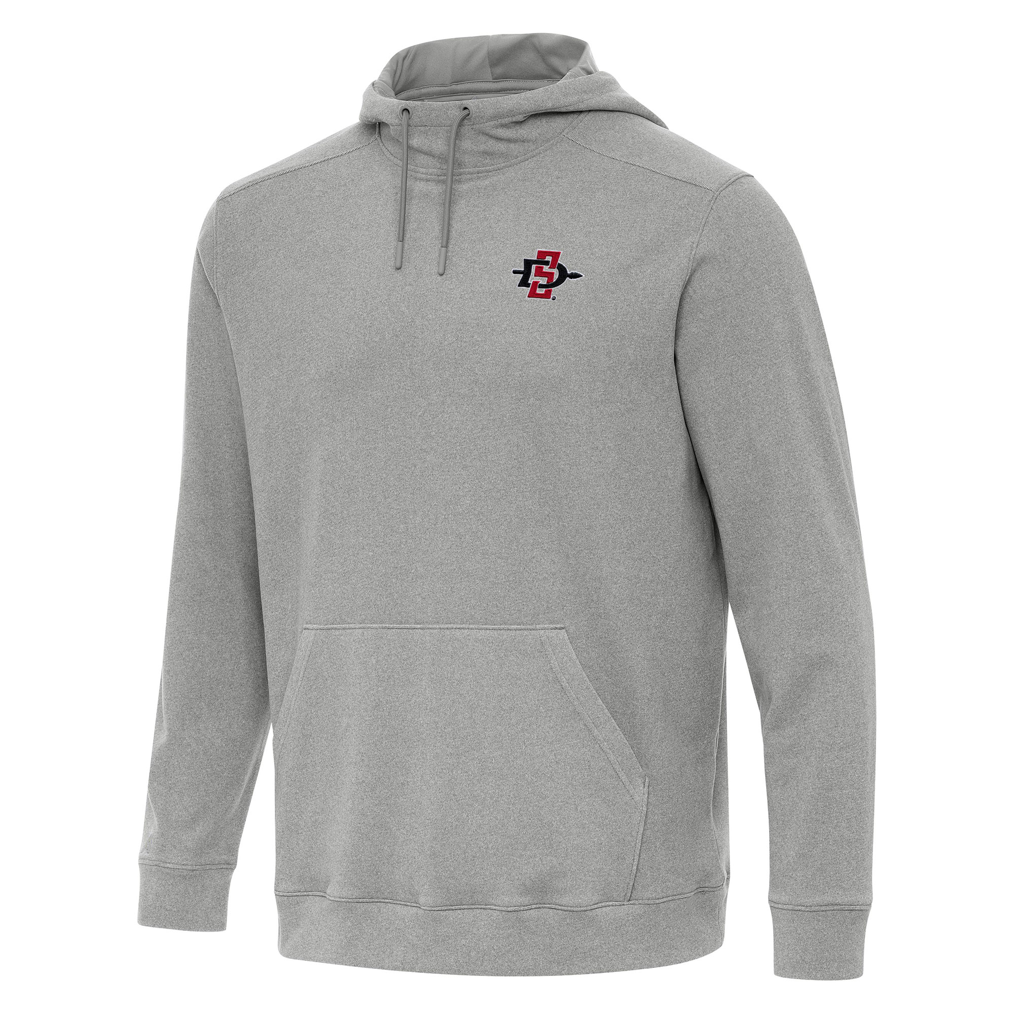 Men's Antigua Heather Gray San Diego State Aztecs Cloud Pullover Hoodie
