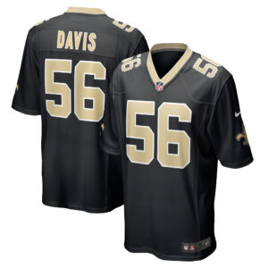 Men's Nike Demario Davis  Black New Orleans Saints  Game Jersey