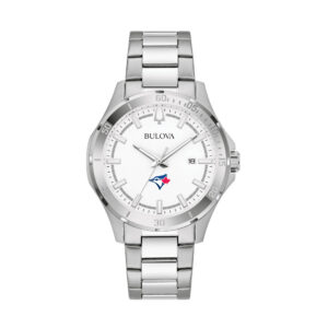 Men's Bulova Silver Toronto Blue Jays Stainless Steel Classic Sport Watch