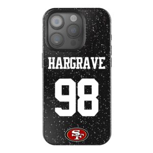 Keyscaper Javon Hargrave Black San Francisco 49ers Bling iPhone Case