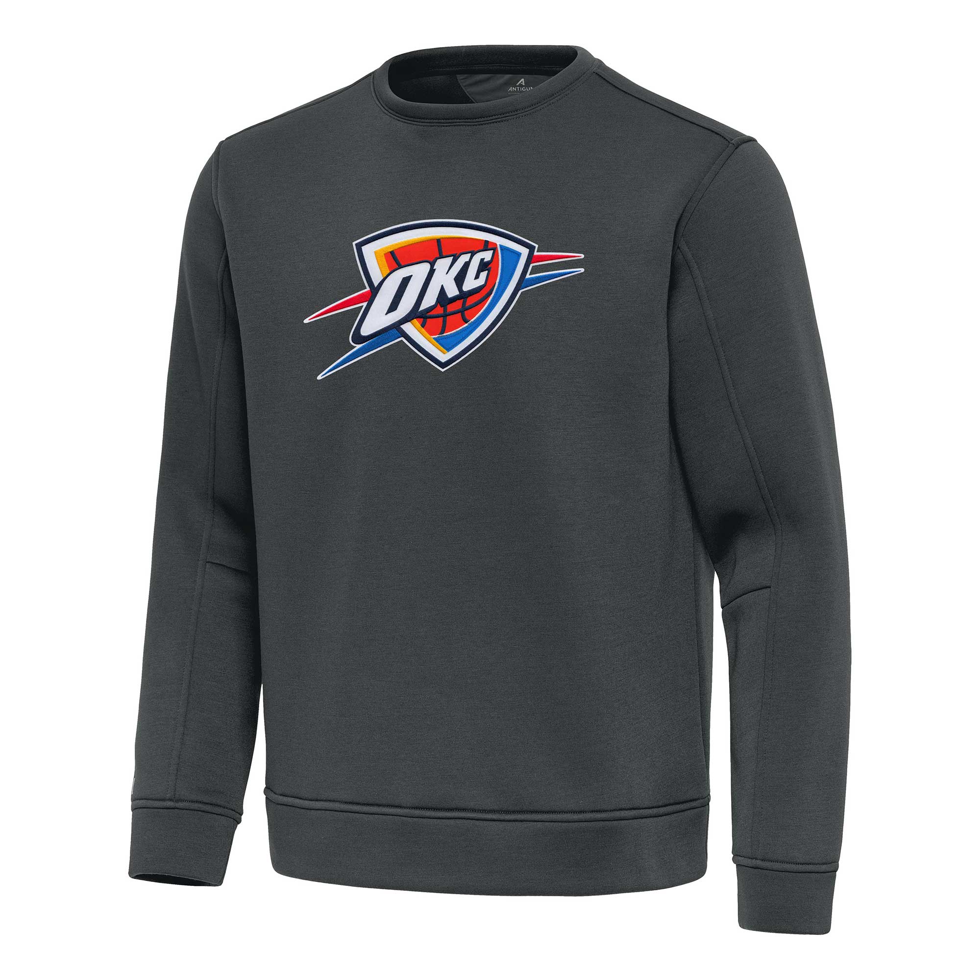 Men's Antigua Pewter Oklahoma City Thunder Relevant Pullover Sweatshirt