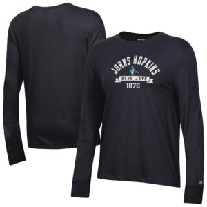 Women's Champion  Black Johns Hopkins Blue Jays Core Long Sleeve T-Shirt