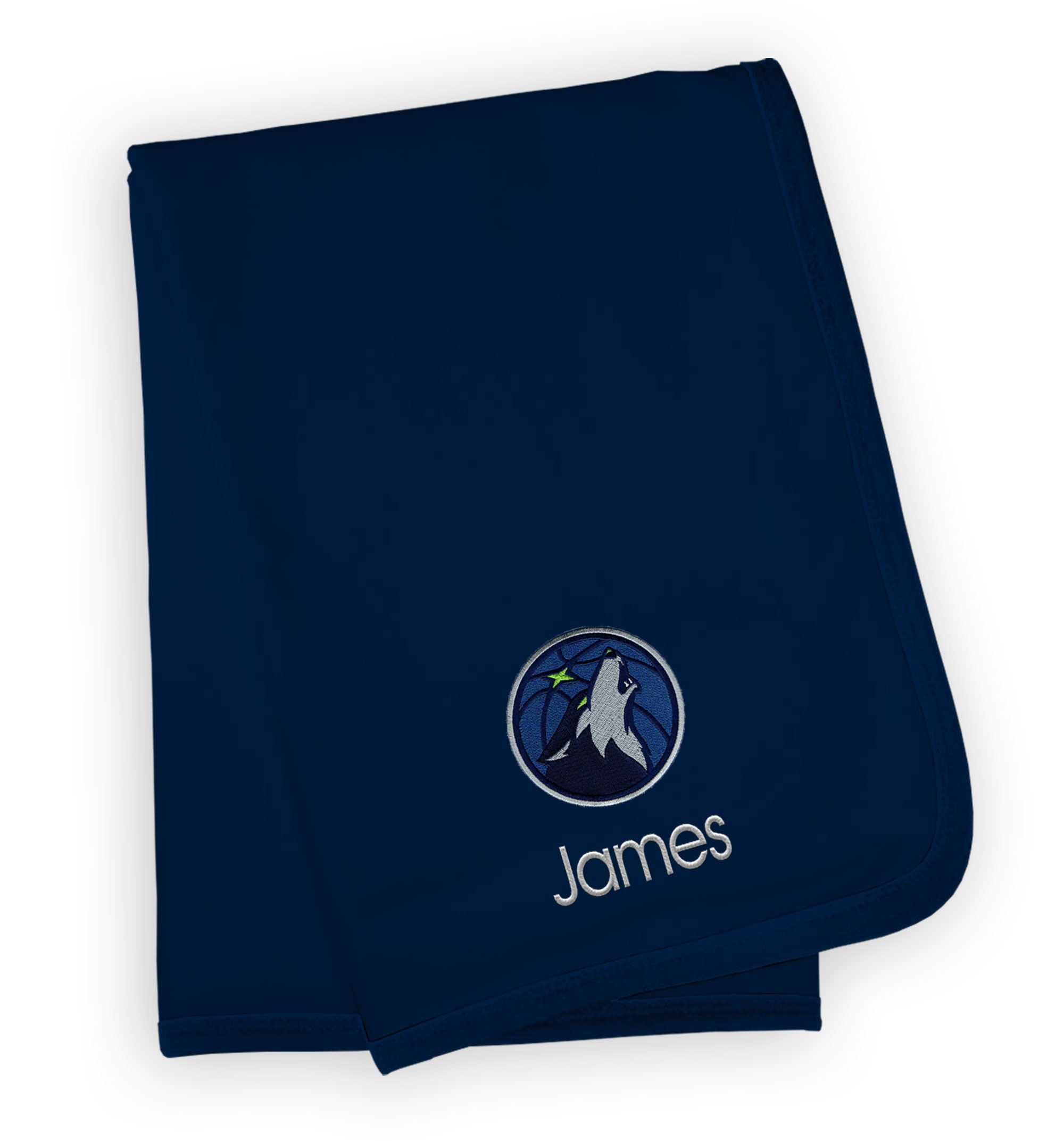 Infant Navy Minnesota Timberwolves Personalized Blanket