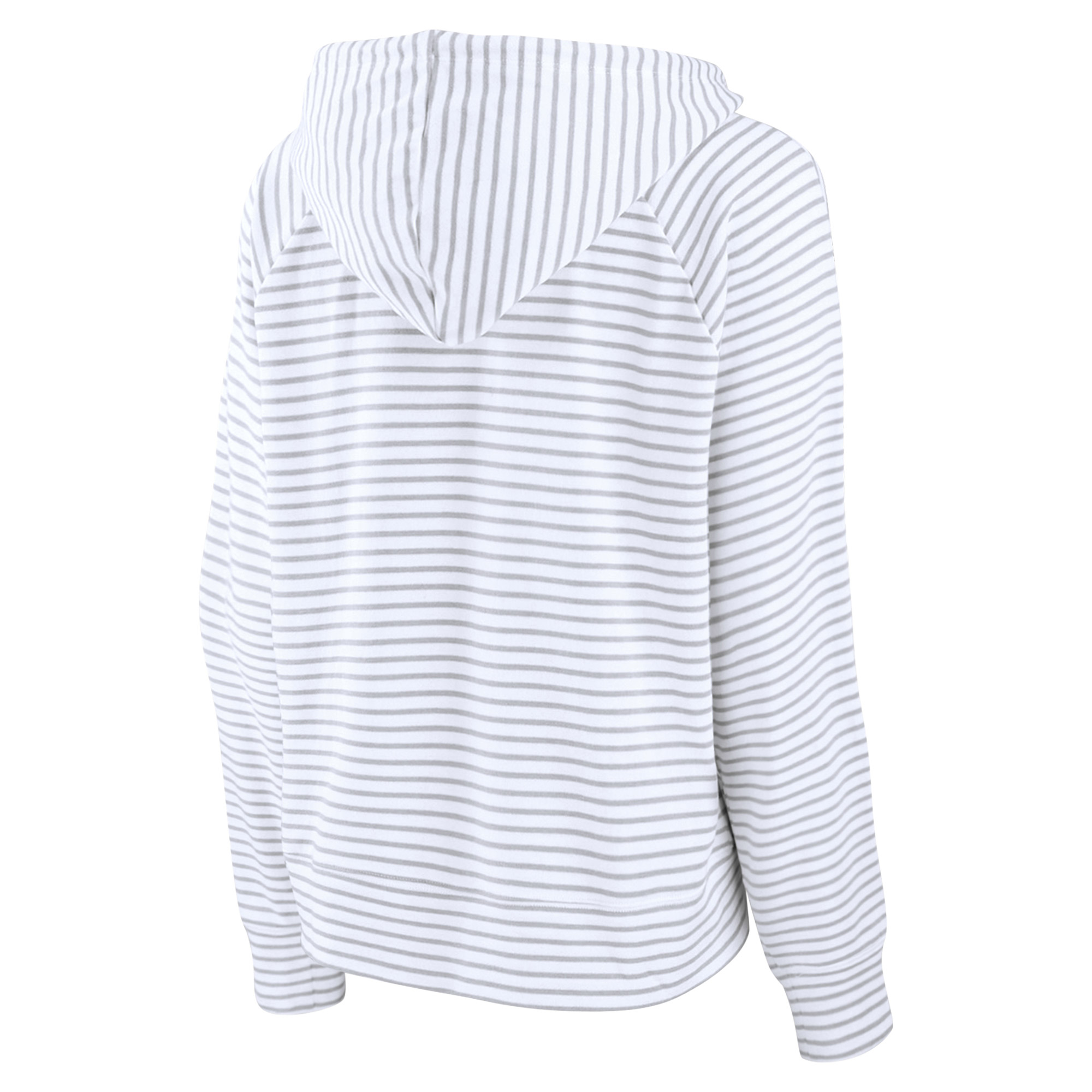 Women's Fanatics White Clemson Tigers Striped Notch Neck Pullover Hoodie - Image 4