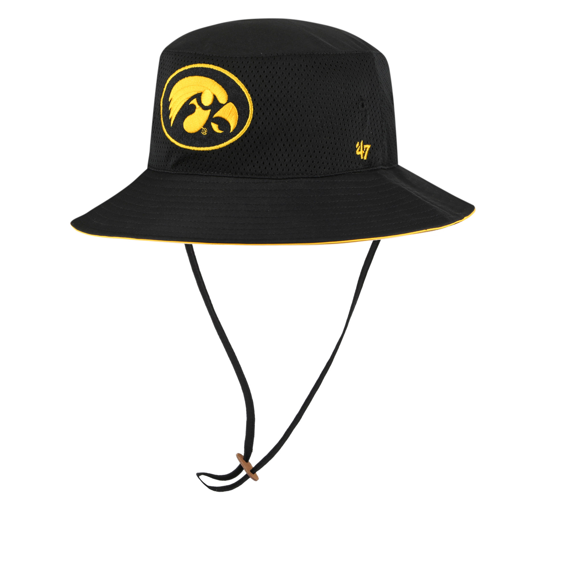 Men's '47 Black Iowa Hawkeyes Panama Pail Bucket Hat