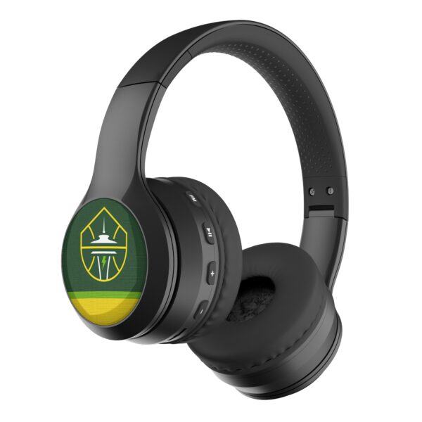 Keyscaper Seattle Storm Stripe Wireless Bluetooth Headphones with Case