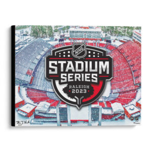 Washington Capitals vs. Carolina Hurricanes 2023 Stadium Series Stretched 20" x 24" Canvas Giclee Print - Designed and Signed by Artist Brian Konnick - Limited Edition of 25