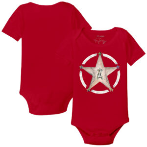 Infant Tiny Turnip Red Los Angeles Angels Military Star Bodysuit