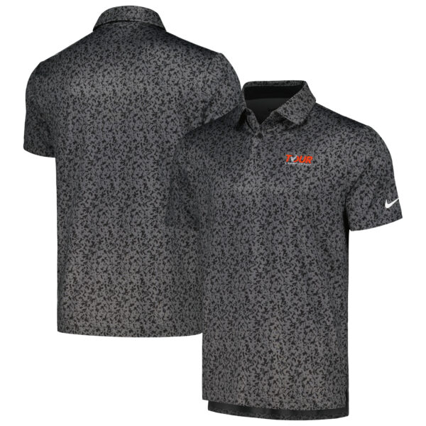 Men's Nike Black TOUR Championship Micro Camo Performance Polo
