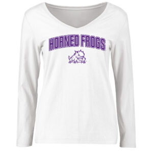 Women's White TCU Horned Frogs Proud Mascot Long Sleeve T-Shirt