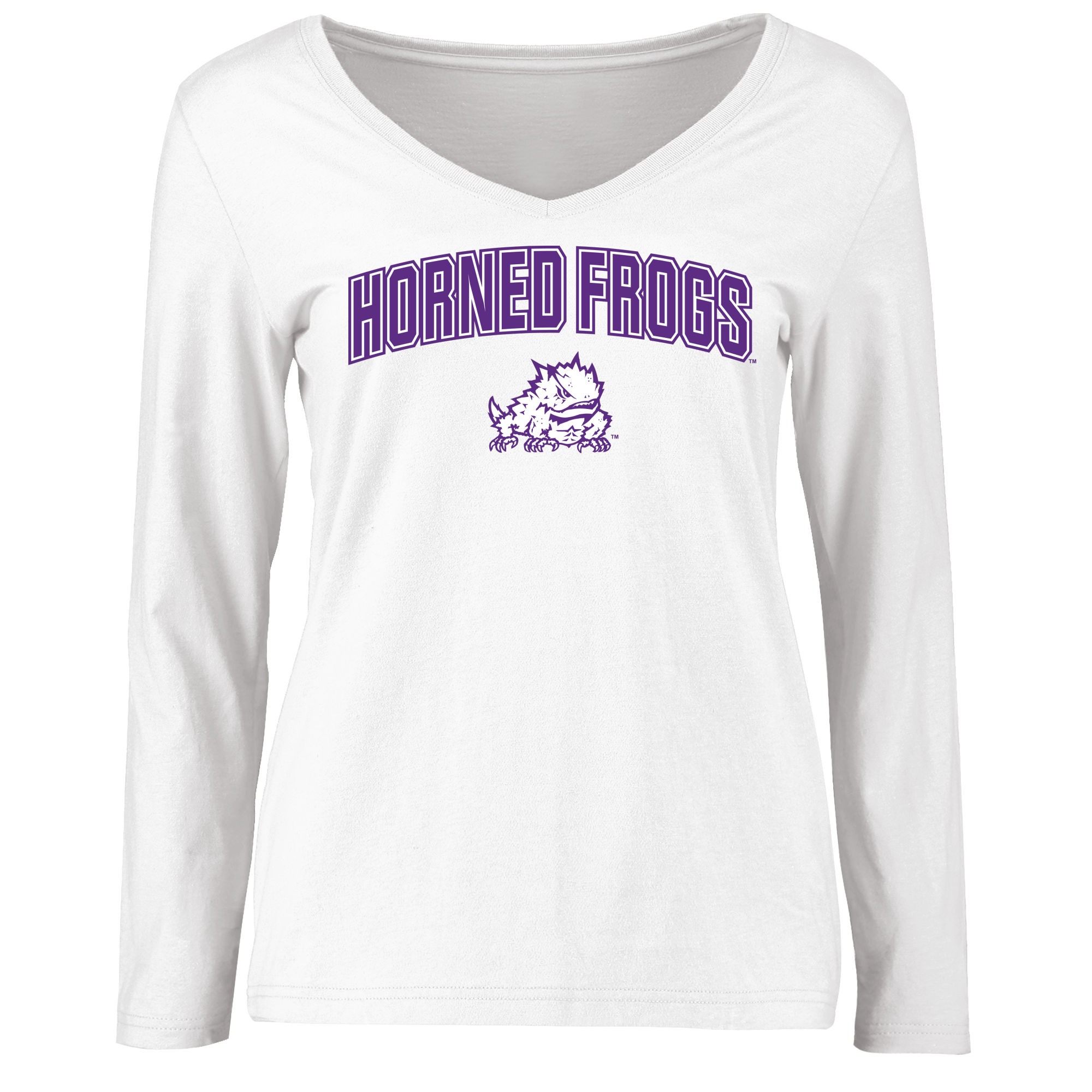 Women's White TCU Horned Frogs Proud Mascot Long Sleeve T-Shirt