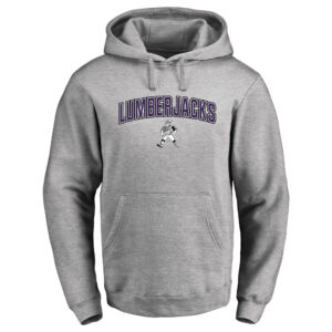 Men's Ash Stephen F Austin Lumberjacks Proud Mascot Pullover Hoodie