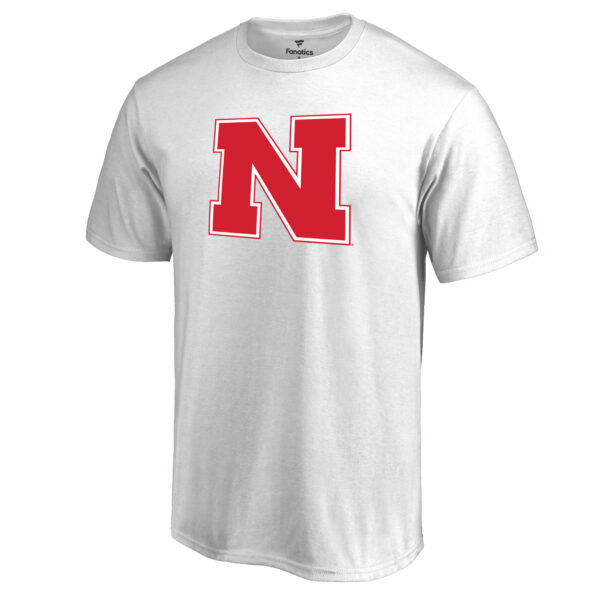 Men's White Nebraska Huskers Primary Team Logo T-Shirt - Image 6