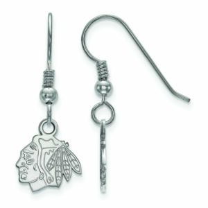 Women's Chicago Blackhawks Sterling Silver XS Dangle Earrings