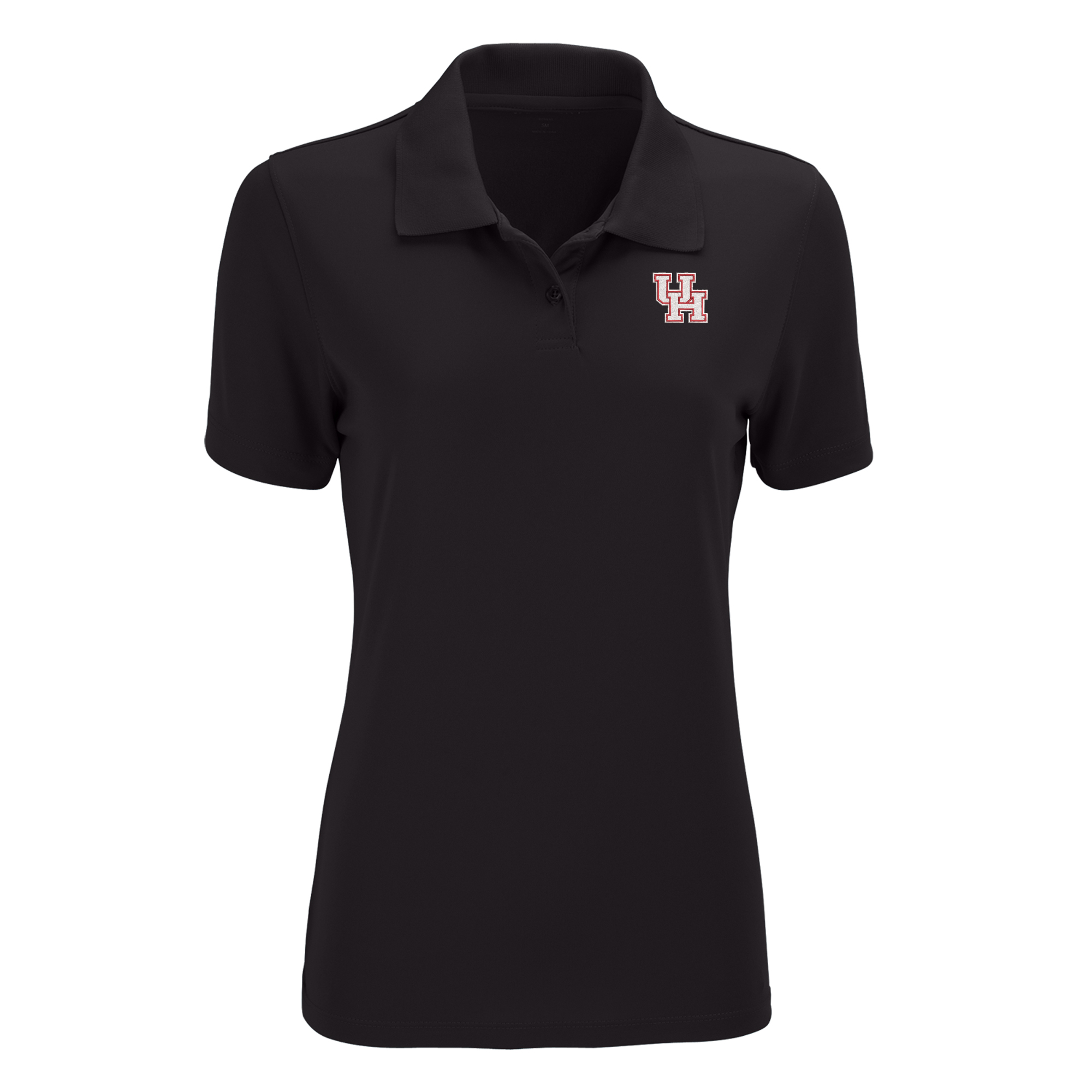 Women's Black Houston Cougars Vansport Omega Plus Size Tech Polo