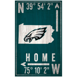 Philadelphia Eagles 11" x 19" Coordinate Sign