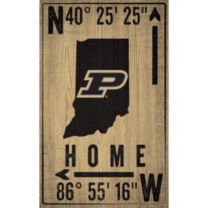 Purdue Boilermakers 11" x 19" Coordinate Sign