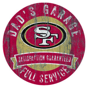 San Francisco 49ers 12" x 12" Dad's Garage Sign