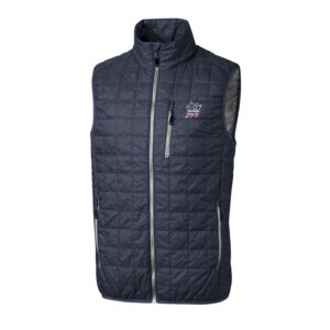 Men's Cutter & Buck Gray Miami Marlins Americana Rainier Full-Zip Vest