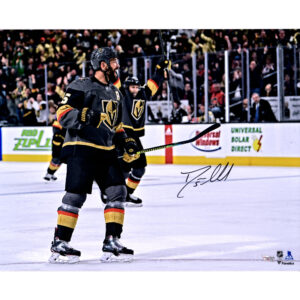 Deryk Engelland Vegas Golden Knights Autographed 16" x 20" Black Jersey Goal Celebration Photograph