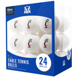 Cincinnati Bearcats 24-Count Logo Table Tennis Balls